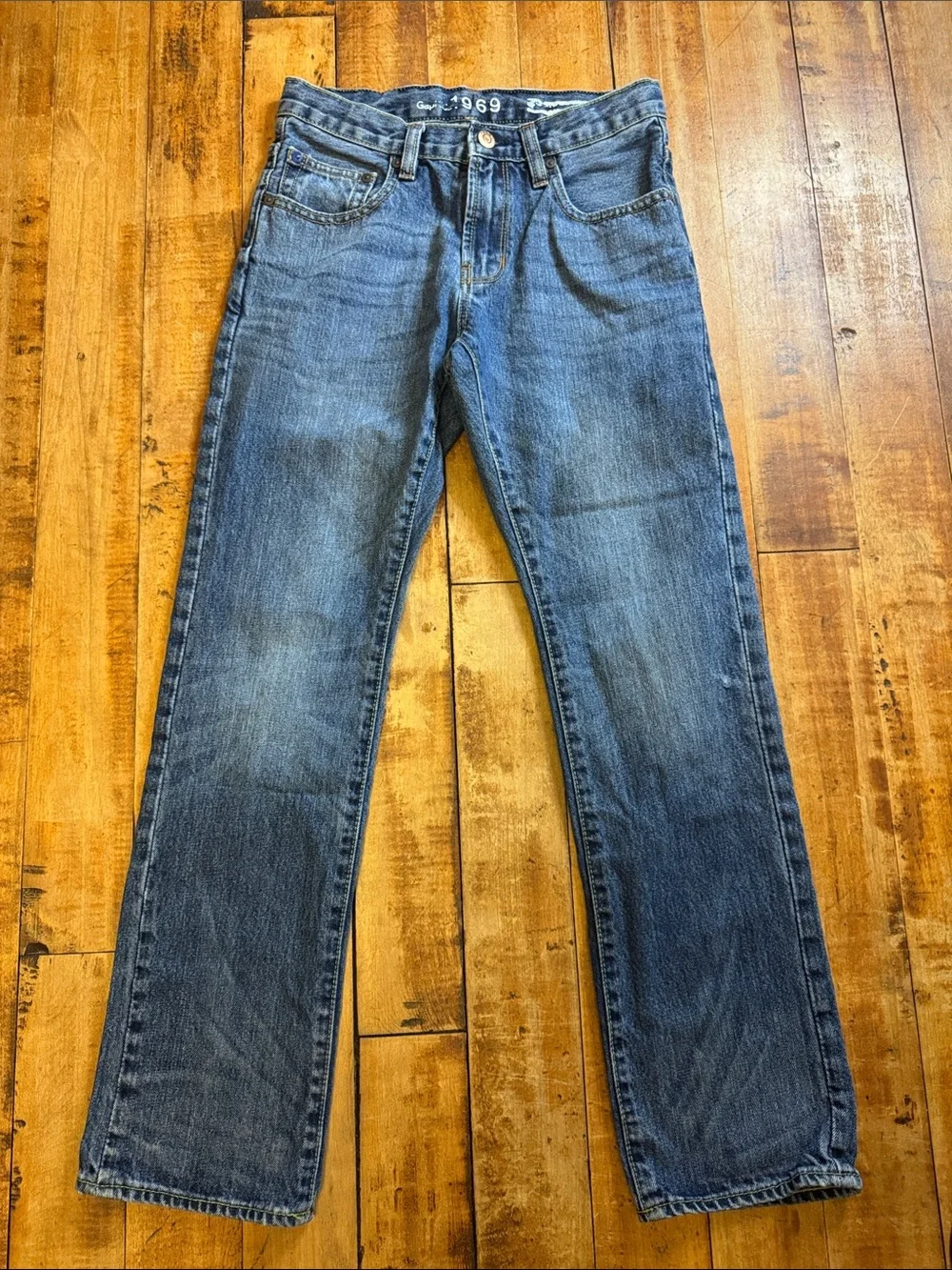 Gap Jeans size 12 Straight leg 1969 jeans adjustable waist cotton